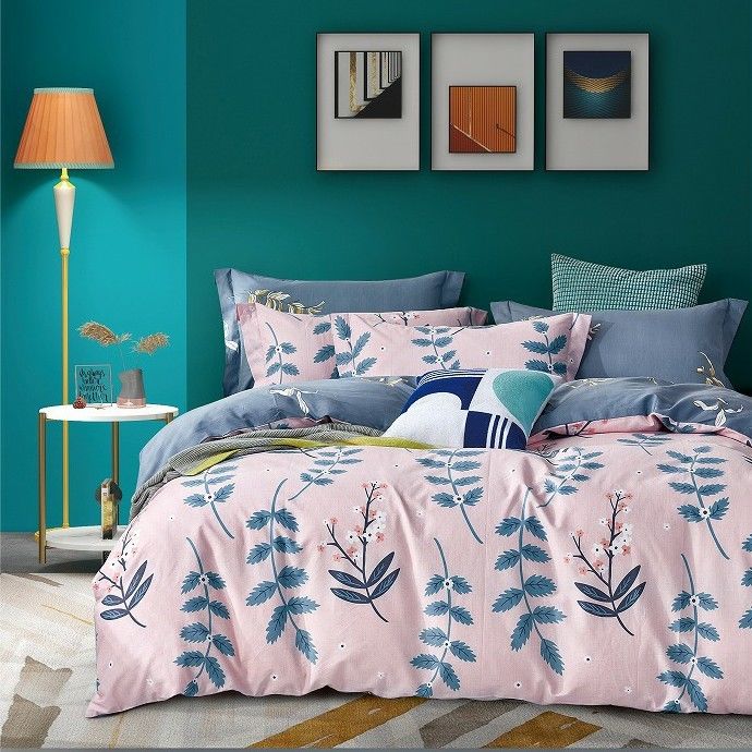 100% η κάλυψη Duvet λουλουδιών συνόλων κλινοστρωμνής βαμβακιού θέτει τα κλινοσκεπάσματα που τοποθετούν τον καθορισμένο παρηγορητή παπλωμάτων στο κρεβάτι