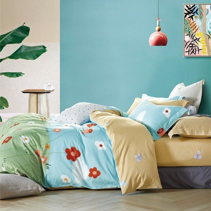 100% η κάλυψη Duvet λουλουδιών συνόλων κλινοστρωμνής βαμβακιού θέτει τα κλινοσκεπάσματα που τοποθετούν τον καθορισμένο παρηγορητή παπλωμάτων στο κρεβάτι