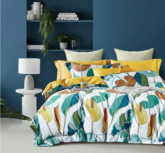 300 καθορισμένο βαμβάκι Comfortor 100% σεντονιών TC βασίλισσα Bedding Cover Duvet Set συνήθεια