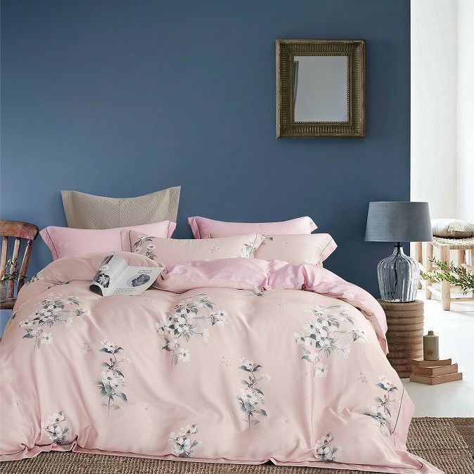 Καθορισμένο 230TC ζωηρόχρωμο Floral Tencel 100% Tencel σύνολο κάλυψης παπλωμάτων παρηγορητών